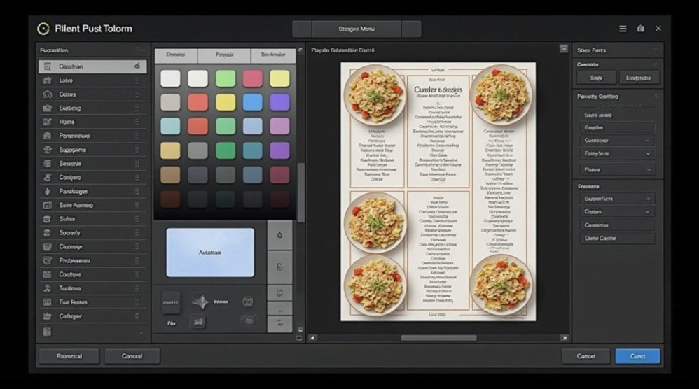 نرم افزار طراحی منو | م‌نیو